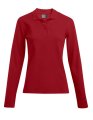 Dames Polo Lange Mouw Promodoro 4605 Rood